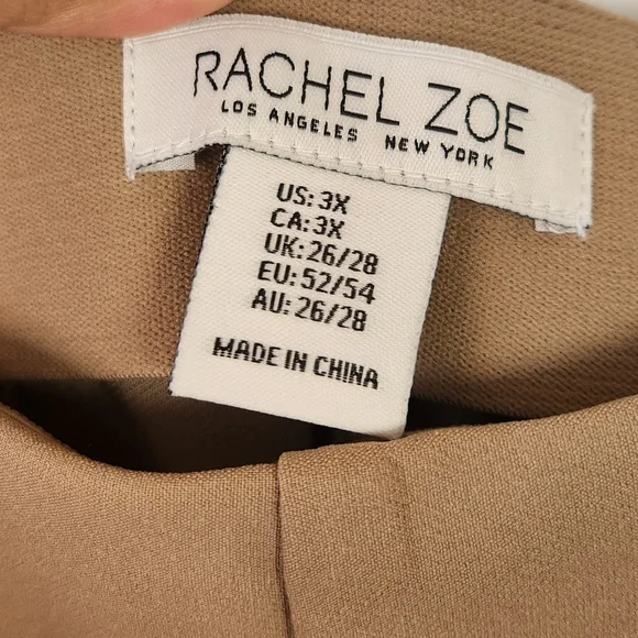 Rachel Zoe Khaki Beige Slim Pull On Shaping Pants Size 3X New NWT Office Work - Picture 5 of 9